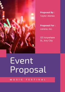 BlushBeat Minimal Event Proposal Template - Sleek Branding & Business Planning for Professionals