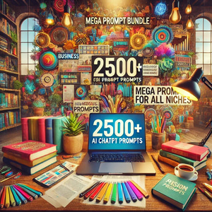 2500+ AI ChatGPT Prompts - Mega Prompt Bundle for All Niches - Versatile AI Chat Prompts for Creators and Professionals Across Industries
