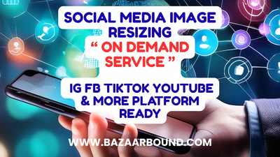 SOCIAL MEDIA IMAGE RESIZING SERVICE – IG, FB, TIKTOK, YOUTUBE & MORE PLATFORM READY