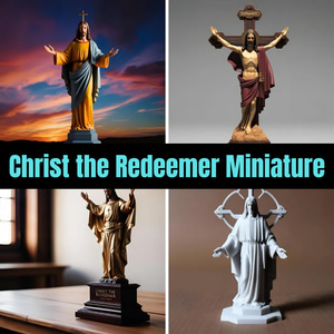 Christ the Redeemer Miniature - Detailed 3D Printing Model for Creative Designers and Hobbyists