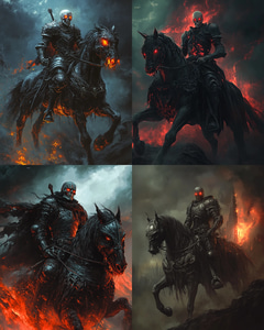 Cursed Black Knight - Dark Fantasy Digital Art for Horror Creators and Gothic Storytelling