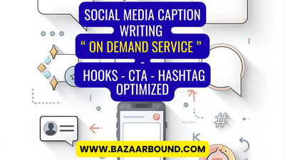 SOCIAL MEDIA CAPTION WRITING SERVICE — HOOKS, CTA & HASHTAG OPTIMIZED