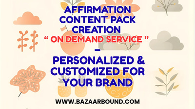 AFFIRMATION CONTENT PACK CREATION SERVICE – PERSONALIZED & CUSTOMIZED FOR YOUR BRAND