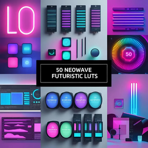 50 Neowave Futuristic LUTs - Vibrant Neon Color Grading for Photographers and Videographers