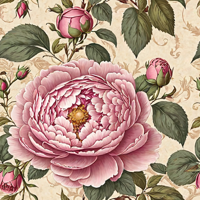 100 Heritage Rose Patterns - Vintage Gothic Floral Textures for Retro-Inspired Design Projects