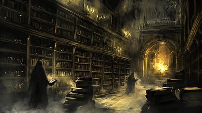 Haunted Dusty Old Library - Dark Aesthetic Haunted Environments for Horror & Dark Art Creators