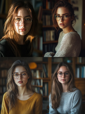 Realistic Portrait of a Woman with Curly Hair Vibrant Look - Immersive Realistic Portrait Art for Creatives and Collectors