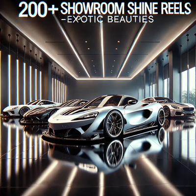 200+ Showroom Shine Reels - Exotic Beauties - Cinematic Sports & Vehicle Short Videos for Dynamic Reels and Creative Content