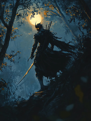 Dark Witch Fantasy Art - Immersive Digital Dark Fantasy Artwork for Horror & Dark Art Creators