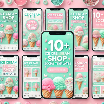10+ Ice Cream Shop Social Templates - Vibrant Multi-Platform Ads for Sweet Brand Growth