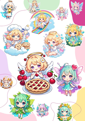 50+ Wonders Angel & Fairy Sticker Collection - Enchanting Digital Stickers for Creators and Storytellers