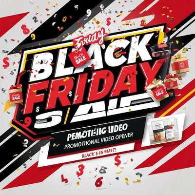 Black Friday Opener - Bold Sale Promo - Cinematic Video Intro Template for Impactful Marketing Campaigns
