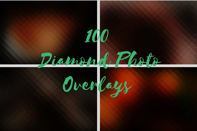 100 Diamond Reflection Overlays - Premium Light Reflection Overlays for Photographers and Creatives