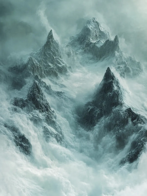 Dramatic Mountain Range - Cinematic Landscape Art for Creative Studios and Visual Storytelling