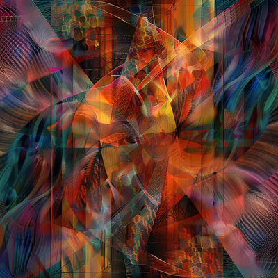 Digital Abstract Complex Harmonious Patterns - Premium Abstract Art for Creative Projects and Visual Storytelling