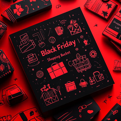 Black Friday Frenzy Shopping Bucket List - Streamlined Goal Planner for Smart Shoppers and Organized Year-Round Success