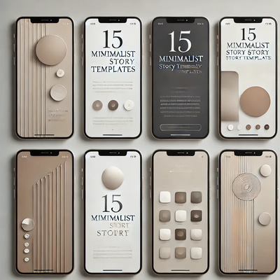 15 Minimalist Story Templates - Sleek Instagram Stories for Creators and Social Media Professionals