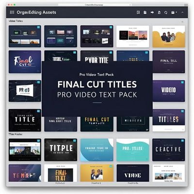 Final Cut Titles - Pro Video Text Pack - Dynamic Text Motion Templates for Professional Video Editors and Content Creators