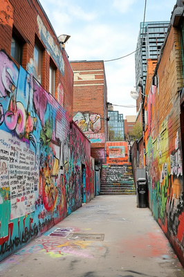 Dream-Themed Graffiti Art - Immersive Interactive Street-Style Visuals for Creative Urban Projects