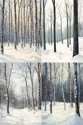 Peaceful Forest Path - Serene Woodland Landscape Art for Nature Lovers and Tranquil Spaces