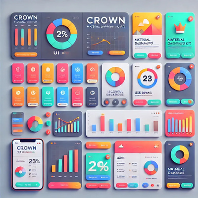 Crown - Material Dashboard UI Kit - Modern UX/UI Components for Developers and Designers