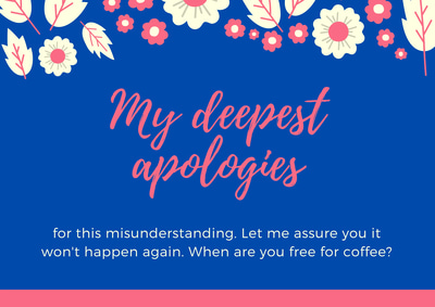 Dark Blooms Elegant Floral Sorry Card - Refined Apology Invitation for Thoughtful Personal and Business Notes