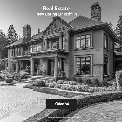 Real Estate New Listing LinkedIn Video Ad - Cinematic Social Media Video Templates for Real Estate Marketing Professionals