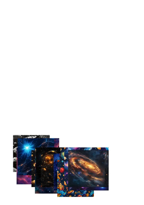 100 Deep Space Odyssey Patterns - Futuristic Digital Textures for Creative Designers and Branding Projects