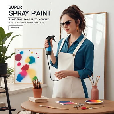 Super Spray Paint Effect Plugin - Dynamic Photo Editing Plugin & Themes for Creative Image Enhancement