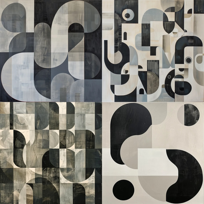 Minimal Abstract Repeated Shapes - Clean Minimalist Abstract Art for Modern Creative Spaces and Digital Projects