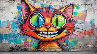 Colorful Mischievous Cartoon Graffiti - Vibrant Urban Character Art for Creative Street Style Projects