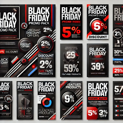 Black Friday Promo Template Pack - Dynamic Video Promo Templates for Engaging Brand Campaigns