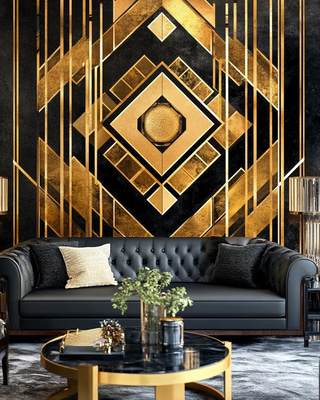Art Deco Wall Art - Vintage Elegance for Timeless Interior Design and Artistic Spaces
