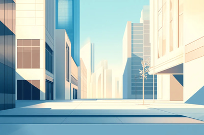 Minimalist Cityscape - Clean Urban Landscape Artwork for Modern Decor and Creative Spaces 2025-2026