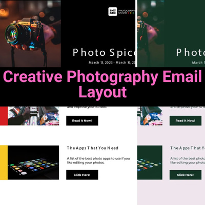 Creative Photography Email Layout - Sleek Commercial Email and Signature Template for Business Professionals