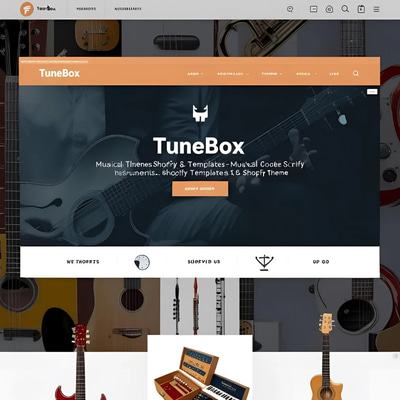 TuneBox Musical Instruments Shopify Theme - Sleek Ecommerce Template for Music Stores and Creators