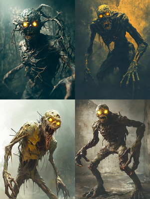 Mutant With Multiple Eyes Artwork - Dark Horror Creature Design for Creative Artists and Storytellers