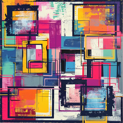 Minimalist Abstract - Monochrome Geometric - Contemporary Abstract Expressionism Art for Modern Creative Spaces