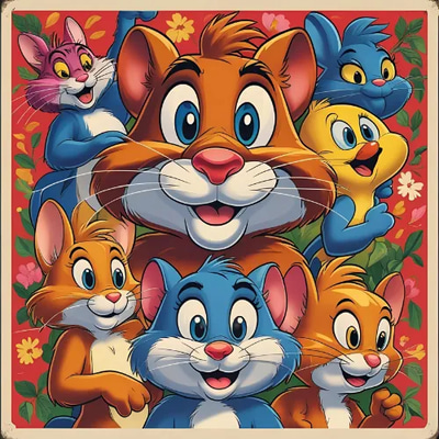 35+ Sylvester & Tweety CDR Pack - Vibrant Cartoon Clipart for Hobbyists and Creative Projects