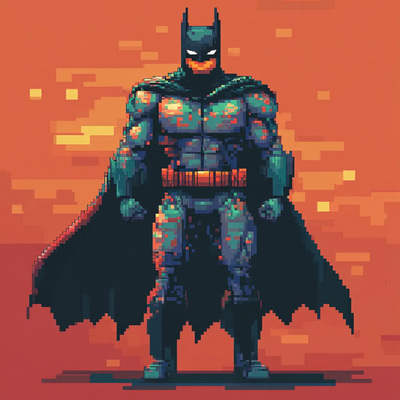 Heroic Superhero Pixel Avatar - Vibrant Pixel Art Icons for Game Developers and Digital Creators