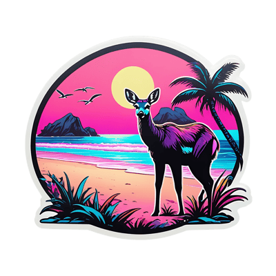100 Coastal Vibes Beach Bonfire Collection - Vibrant Travel & Adventure Sticker Bundle for Creative Projects