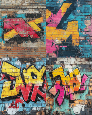 Block Letter Tag - Urban Graffiti Art with Bold Street Style for Designers and Creatives