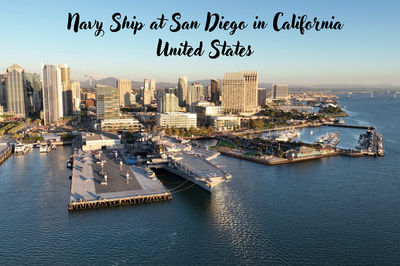 Navy Ship at San Diego California - Cinematic Military Stock Video for Security and Defense Projects