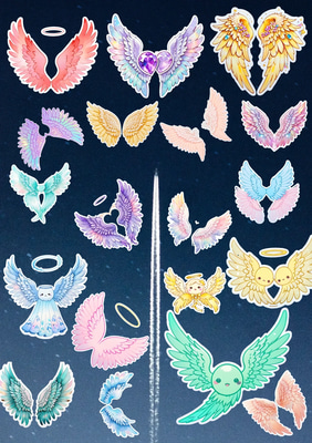 10+ Fairy's Flight Whimsical Sticker Pack - Enchanting Fantasy Stickers for Creators and Storytelling Projects