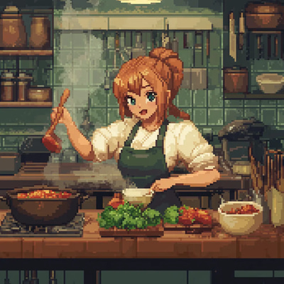 Character Cooking Pixel Animation - Charming Pixel Art Animation for Game Developers and Indie Creators