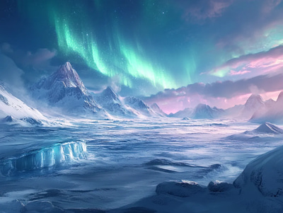 Frostveil Arctic Wilderness Panorama - Immersive Digital Realistic Landscape Art for Creators and Storytellers