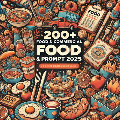 200+ Food & Commercial Prompt 2025 - Creative AI Art Prompts for Foodies and Marketing Professionals