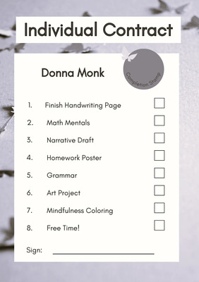 Blue Academic Contract Worksheet - Professional Business Agreement Template for Seamless Office Use