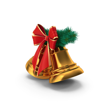 Christmas Bells Ornament 3D - Festive 3D Rendered Decoration for Designers and Holiday Creators
