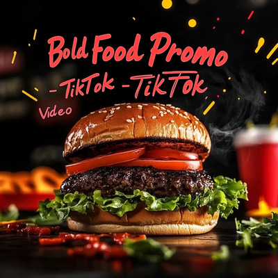 Bold Food Promo - TikTok Video - Dynamic Bold Food Promotion Templates for Engaging TikTok Campaigns